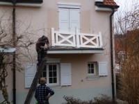 Bílé balkonové zábradlí TYP HORN, Praha 6 - Nebušice