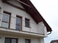 Nerezové balkonové zábradlí, rodinný dům Rychvald